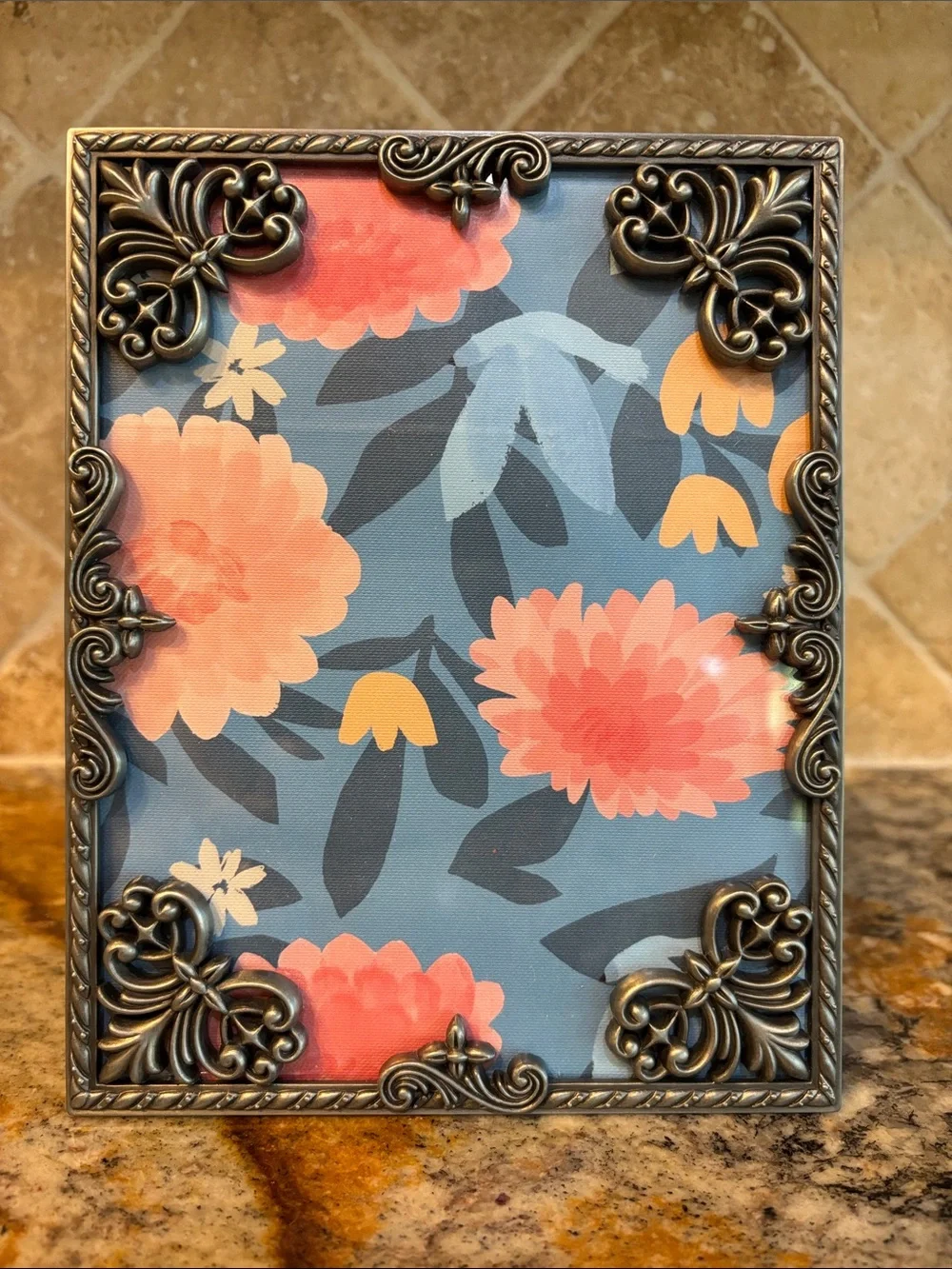Malden Pewter Scrolling Floating Ornate Picture Frame 5x7